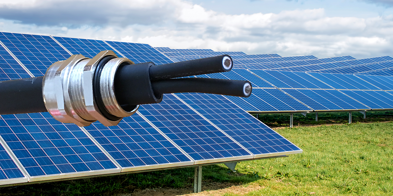 Förnyelsebar energi - kabel för solceller/solenergi och vindkraft/vindturbiner