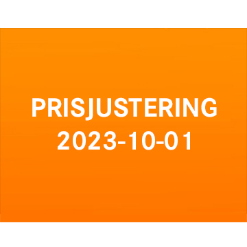 Prisjustering fr o m 2023-10-01