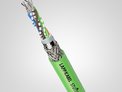 EMC-skärmad kabel med plastlaminerad aluminiumfolie och kopparflätad skärmning